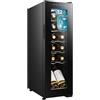 Cecotec Cantinetta Vino Bolero GrandSommelier 1250 CoolCrystal Compressor. 12 Bottiglie, Display Touch, 8-18ºC, Ripiani in Legno, LED, 25,2x45x79,5 cm, perfetta per conservare i tuoi vini.