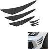 WeFoonLo Universal Car Spoiler Canards Kit Paraurti anteriore Lip Splitter, 6pcs Auto Esterno Morbide Pinne Auto Corpo Anti Collisione Strip Decal Sticker (Fibra di Carbonio)