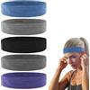 Yeria 5 pezzi fascia per capelli da donna nera - fascia elastica antiscivolo per sport, yoga, fitness, corsa, fascia per capelli e fascia per uomo e donna