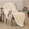 SHANNA Coperta Plaid Super Morbida Pile Peluche di Coniglio Caldo Bambino 100 x 160 cm, 540 g/m² Divano Coperta Fluffy di Alta Qualità, Versatile Coperta Matrimoniale per Camera da Letto Viaggi, Albicocca