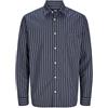 JACK & JONES Rddlesner Oxford-Maglietta a Righe, Taglia L/S Camicia, Blu (Navy Blazer), M Uomo