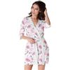 Lovable Vestaglia Maniche 3/4 in Modal Elasticizzato Donna, Bianco Stampa Floreale, M