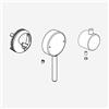 Fortis Toya round ricambio maniglia, per rubinetto vasca monocomando, 78910691MSETMW, Toya bianco opaco [Rubinetteria Bagno > Ricambi Rubinetteria Bagno]