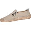 Generisch Loafer - Scarpe da lavoro da uomo, taglie grandi, piatte per il tempo libero, senza lacci, leggere, con chiusura a strappo, per il fitness, per uomo, beige., 42