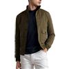 Ruamilyy Giacca Camoscio Uomo Casual Varsity Giacca Vintage Leggera Camoscio Bomber Bomber Camoscio Sport Blazer Cappotto con tasche e bottoni Giacca in finta pelle scamosciata, verde, L