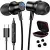 ACANDYA Cuffie USB C per Galaxy A16 S25 Ultra S24+ S23 S22 FE iPad Pro iPhone 15 Pro Max Magnetic in-Ear Noise Canceling Type C Earphone Microphone Volume Control per iPad 10 Google Pixel 8 7