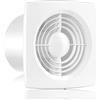 Hon&Guan Ventilatore da parete per bagno da 150 mm, Aspiratore da 272 m³/h Funzionamento silenzioso, senza spina UE Ventilatore per Cucina, Bagno, Camera da letto, Finestra del soppalco, Bianco