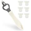 HW CASA HW Set Cavatappi in Acciaio Addensato con 6 Tappi per Bottiglie - Robusto, Multifunzione, Design Ergonomico, Adatto a Ristoranti, Bar e Cucine Domestiche,Ideale per Amanti del Birra