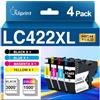 Uiprint LC422XL LC-422XL Cartucce Compatibil per Brother LC422 LC422VAL | Compatibil per Brother MFC-J5340DW MFC-J5345DW MFC-J5740DW MFC-J6540DW MFC-J6940DW(4-Pack, Nero/Ciano/Magenta/Giallo)