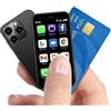 McMgc Mc15mini sbloccare telefono 4G, mini smartphone da 3,0 pollici, doppia scheda, batteria 1800 mAh, fotocamera da 5 MP + 5 MP, telefono di base Face Unlock (nero)