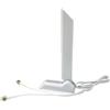 Gintai WLAN Antenna PC WiFi 6E Tri-Band - 2,4 GHz/5GHz/6GHz, WiFi 6E Antenne per ASUS PCS Routers, Computer,Periferiche Gaming 2,4 g/5,8 g/7 g WLAN Amplifiers Magnetic Base Folding (Bianco)
