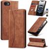 Jasonyu Cover per iPhone 16E/17E, Portafoglio PU Pelle Custodia, Marrone | Flip Libro, Slot Porta Carte, Magnetica, Funzione Supporto, TPU Antiurto