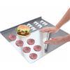 Accmuzzy Tagliere in Acciaio Inox e Titanio, 40 x 30 cm, con Bordo di Bloccaggio, Spianatoia in Acciaio Inox Ideale per Cuocere, Impastare, Tagliare e Come Piano di Lavoro Cucina