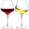 HAHASHOW Bicchiere da Vino Bianco, Tritan-Plastica Divino Calici vino rosso 530ml per campeggio festa, Adatto alla Lavastoviglie, Set di 2