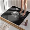 Huamirra Tappetino Doccia Antiscivolo, PVC Tappetino Doccia, Quadrato Tappetino Doccia Morbido con Fori di Drenaggio, Confortevole Tappetino Doccia Antiscivolo, per Box Doccia Bagno, (Nero, 80 x 80 cm)