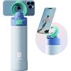 Magcheer 750ml Borraccia Magnetica Borraccia porta Telefono Palestra Compatibile MagSafe in Acciaio Inox Bottiglia Termica con Treppiede ad Angoli Regolabili per Registrazione Video(Blu)