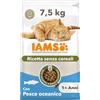 IAMS Cibo per gatti senza cereali con pesce - Alimenti secco per gatti adulti da 1 anno, 7,5 kg