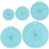 Colexy 5 Pezzi Coperchio Ventosa, 5 Dimensioni, Casseruola Silicone Alimentare, Coperchi Riutilizzabili per Ciotole, Penole, Piatti, Tazze