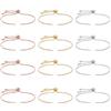 NBEADS 12pz braccialetti a scorrimento regolabile per realizzare ciondoli con strass, catenine estensioni per gioielli fai da te, 24cm