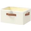 OUTBROS 1 Pezzo set Scatole Portaoggetti, 40x30x20 cm Contenitori con Coperchio, Pieghevole, Organizzatori per Armadio, Utilizzato per Riporre Vestiti, Coperte ecc, Beige