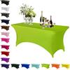 Mienocol Tovaglia in Spandex Verde Frutta, Tovaglia Rettangolare Elasticizzata da 1,8 m Lavabile Universale per Patio, Cucina, Eventi, Matrimoni, Cocktail Bar, Mostre, Banchetti, Feste