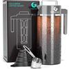Coffee Gator Caffettiera Manuale con Infusore per Fare Il caffè Freddo o Cold Brew Coffee di Coffee Gator - Macchina da caffè per Gli Appassionati di Slow Coffee - Caraffa in Vetro con Filtro - Anche per Il tè