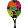 Max Beach Tennis MBT JUNIOR FUN SPLASH, Racchetta Beach Tennis Fibra di Vetro - Superficie ruvida - Eva Soft - Leggera e Bilanciata - Profilo 16 mm - Custodia inclusa