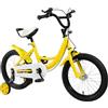 TONFEION Bicicletta per bambini, bicicletta da 16 pollici, con ruota ausiliaria, bicicletta per bambini dai 5 agli 8 anni, ragazzi e ragazze, regolabile in altezza, per la formazione all'aria aperta