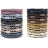 KINHARD 24 Pezzi Elastici Capelli, Intrecciati Codini per Capelli Donna, Elastici Elastico Capelli, Colori Misti, per Capelli Ricci, Lisci, Spessi