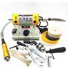 KOZWAY Lucidatrice 220V 350W Levigatrice a Motore for tornio da banco for Gioielli in Giada for la Lavorazione del Legno Fai-da-Te con Tubo Flessibile for Albero da 0,4-6,5 mm