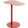 HAKU Tavolino rosso corallo in metallo, tavolino da salotto piccolo - Dimensioni: L 53 x A 60 x P 38 cm Stile: Moderno