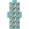 L'Emporio Casa Telo Mare Piscina con tasche e Cuscino - sdraio lettino Digitale in morbida Microfibra di Poliestere (Foglia)