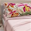 PETTI Artigiani Italiani - Lenzuola Matrimoniali Cotone con Federe in Stampa Digitale, Lenzuolo Completo Letto Matrimoniale Fantasia Floreale 36 Cipria, 100% Made in Italy