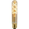 Lucide Lampadina LED - Lampada a filamento - Diametro 3 cm - Dimb. LED - E27-1x5W 2200K - Ambra, 3 cm x 3 cm x 15 cm