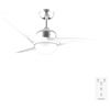 Cecotec - Ventilatori da Soffitto EnergySilence Aero 560 IronWhite - 62 W, Diametro 132 cm, Lampada a LED, Telecomando, Timer Fino a 8 Ore, 3 Velocità, 3 Pale, Estate/Inverno