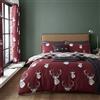 Catherine Lansfield Munro Stags Red Set copripiumino 160 x 220 + 50 x 70 cm