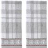 SKL Home Set di 2 asciugamani da bagno a quadretti, 40,6 x 63,5 cm