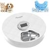 Auveach Distributore Automatico Cibo Gatti Umido Dispenser Crocchette Gatto Refrigerante senza Fili con Timer Programmabile, 6 Pasti Freschi