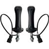 Ysislybin Kit Joystick Per Escavatore, 2 Impugnature Joystick a 3 Pulsanti Per Escavatore Set di Impugnature in ABS e Lega di Alluminio Accessori Per Miniescavatori Per Dh Dx150 215 225 300 370-9c