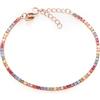 Louis Ciocchetti dal 1887 Bracciale Tennis Argento Rosato 925 con Zirconi 5A, Gioiello Elegante Regolabile Donna, Idea Regalo Raffinata con Packaging Lusso, Qualità Made in Italy