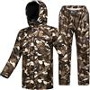 ILM Antipioggia Moto Impermeabile da Uomo-Tuta Antipioggia Resistente all'usura, 6 Tasche, Set da 2 Pezzi con Giacca e Pantaloni