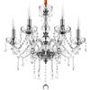 Ridgeyard Lampadario Cristallo a 6 Bracci K9 Lampada da Soffitto di Cristallo Home Decor per Corridoio, Cucina, Sala da Pranzo, Camera da Letto, Soggiorno, Trasparente