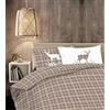 IlGruppone Copripiumino 100% Cotone Sacco e Federe Prodotto Italiano con Stampe Moderne in Morbido Cotone Disegni Moderni in più Colori - Tartan Beige - Singolo