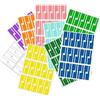SIRLOMU 300Pcs Etichette Adesive per Cavi, Etichette per Cavi Impermeabili, Durevoli e Resistenti, Etichette per Cavi Colorate (10 Colori, 10 Fogli di Etichette)