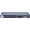 Hikvision DS-3E1518P-EI/M.Smart Managed Series 16 porte Gigabit PoE 130W + 1Uplink+1Fibra