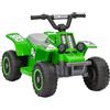 AIYAPLAY quad elettrico per bambini con funzione di avanzamento e retromarcia, LED e clacson auto elettrica per bambini da 1,5-3 anni 3 km/h verde metallo
