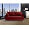 Mondo Sofa Group Divano Letto SILVIO 3 Posti Struttura in Metallo e Legno Imbottitura in Gomma di Poliuretano Rivestimento in Tessuto Rete ad Apertura Rapida Materasso 140x190cm H14cm Colore: Bordeaux