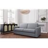 Mondo Sofa Group Divano Letto BOHEME Reversibile 3 Posti e Letto Struttura in Metallo e Legno Imbottitura in Gomma di Poliuretano Rivestimento in Tessuto Rete Elettrosaldata Colore:Light grey