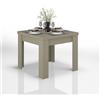 WHOUS Tavolo Allungabile JESI per Sala da Pranzo e Soggiorno, Estensibile da 90 a 180 cm, Tavolo Cucina per 4-8 Persone, Tortora