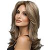 Fleurapance donna parrucche lunghezza onda media da donna marrone resistente al calore bionda sintetico di alta qualità parrucche ricci riccioli Wave da donna come veri capelli umani parrucche